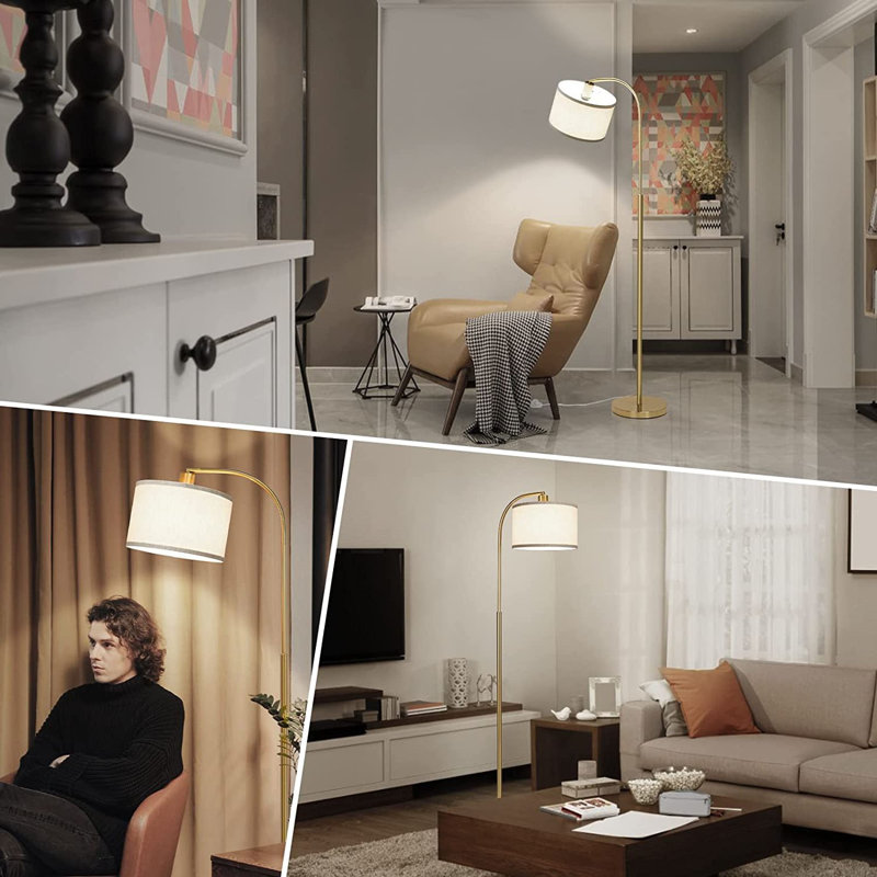 66'' Gold Arched Floor Lamp