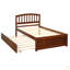 Base de lit simple avec lit gigogne en bois-577983901