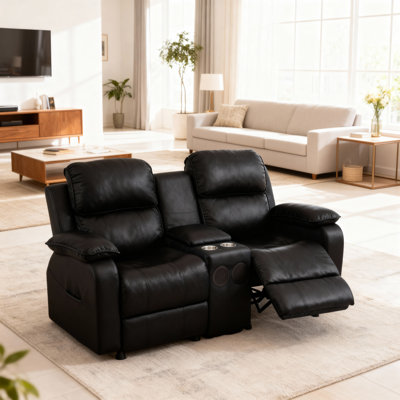Causeuse inclinable, canapé double inclinable en velours avec poche latérale, fauteuil inclinable près du mur pour salon, téléviseur, cinéma maison
