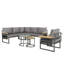 5-6 Seater Modular Outdoor Set With Adjustable Handrail Tables & Nesting Glass Tables