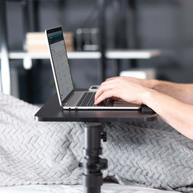Overbed Table With Under Mattress Support, Adjustable Tray
