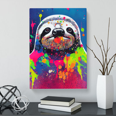 Sloth Splatter - Wrapped Canvas