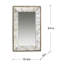 Miroir rectangulaire polyvalent argent antique avec des détails floraux exquis pour la décoration intérieure