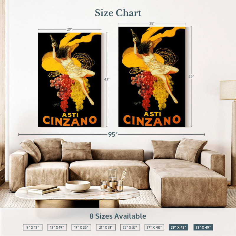 Yarlin Asti Cinzano, 51" H x 34" W