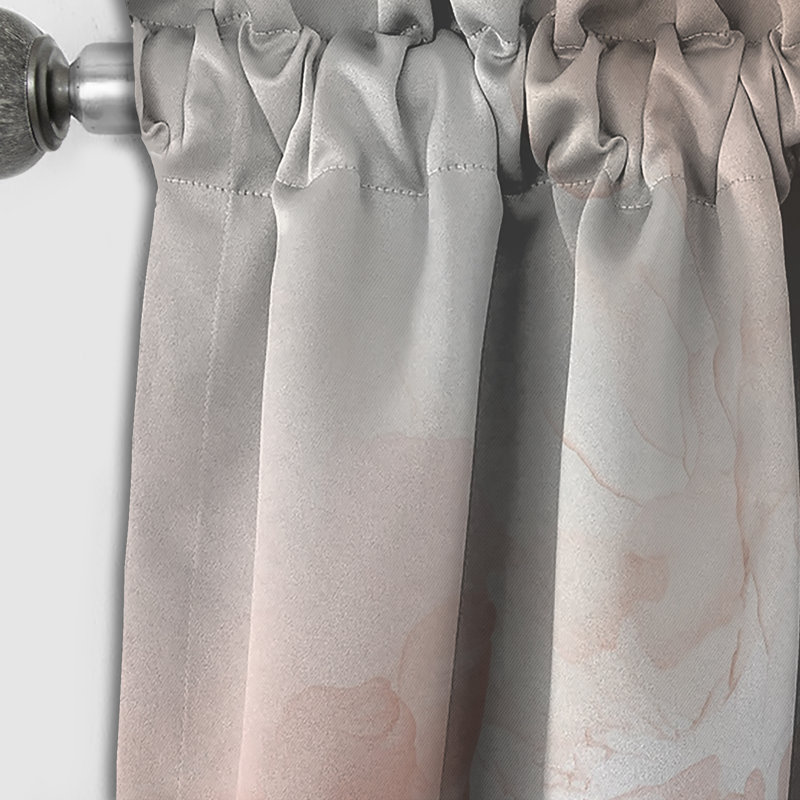 Rideau rose délicat et abstrait I - marbre abstrait délicat - 1 panneau, L 52 po x L 120 po
