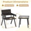 3 Pieces Patio PE Wicker Bistro Set Outdoor Conversation Furniture Set