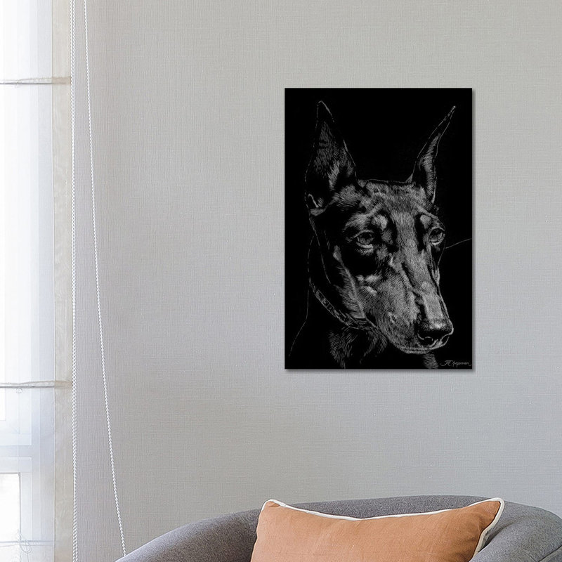 Canine Scratchboard XIII by Julie T. Chapman - Wrapped Canvas Print, 66.04 cm H x 45.72 cm W x 1.91 cm D