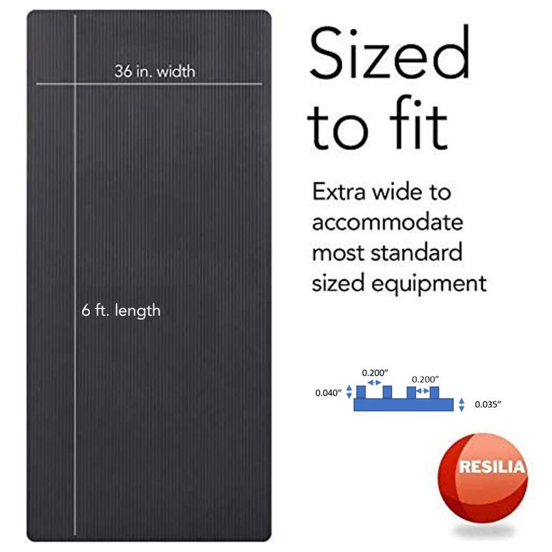 Yoga et Pilates, H 0,08 po x l 72 po x P 36 po