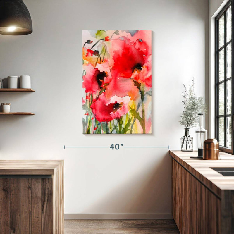 Coquelicots d'été Avery I, H 39 po x l 26 po
