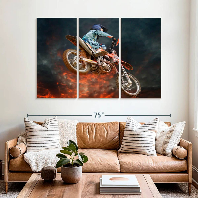 Sireci Fiery Dirt Bike, 42" H x 65" W