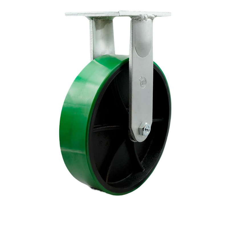 Roulettes en poly extra-robustes sur fonte, Vert