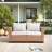 Outdoor Rattan Patio Loveseat With Cushions