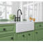White Farmhouse Undermount Kitchen Sink - Deep Apron, Single Bowl, Solid Ceramic, Scratch & Stain Resistant
