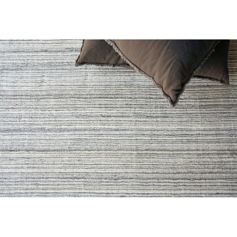 Rossini Striped Area Rug in Light Gray, Rectangle 8' x 10'