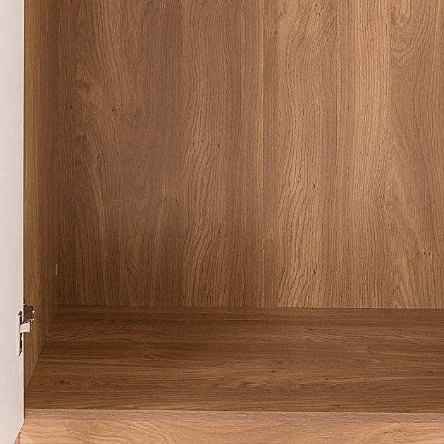 Brylene 2 Door Wardrobe, Oak/White High Gloss