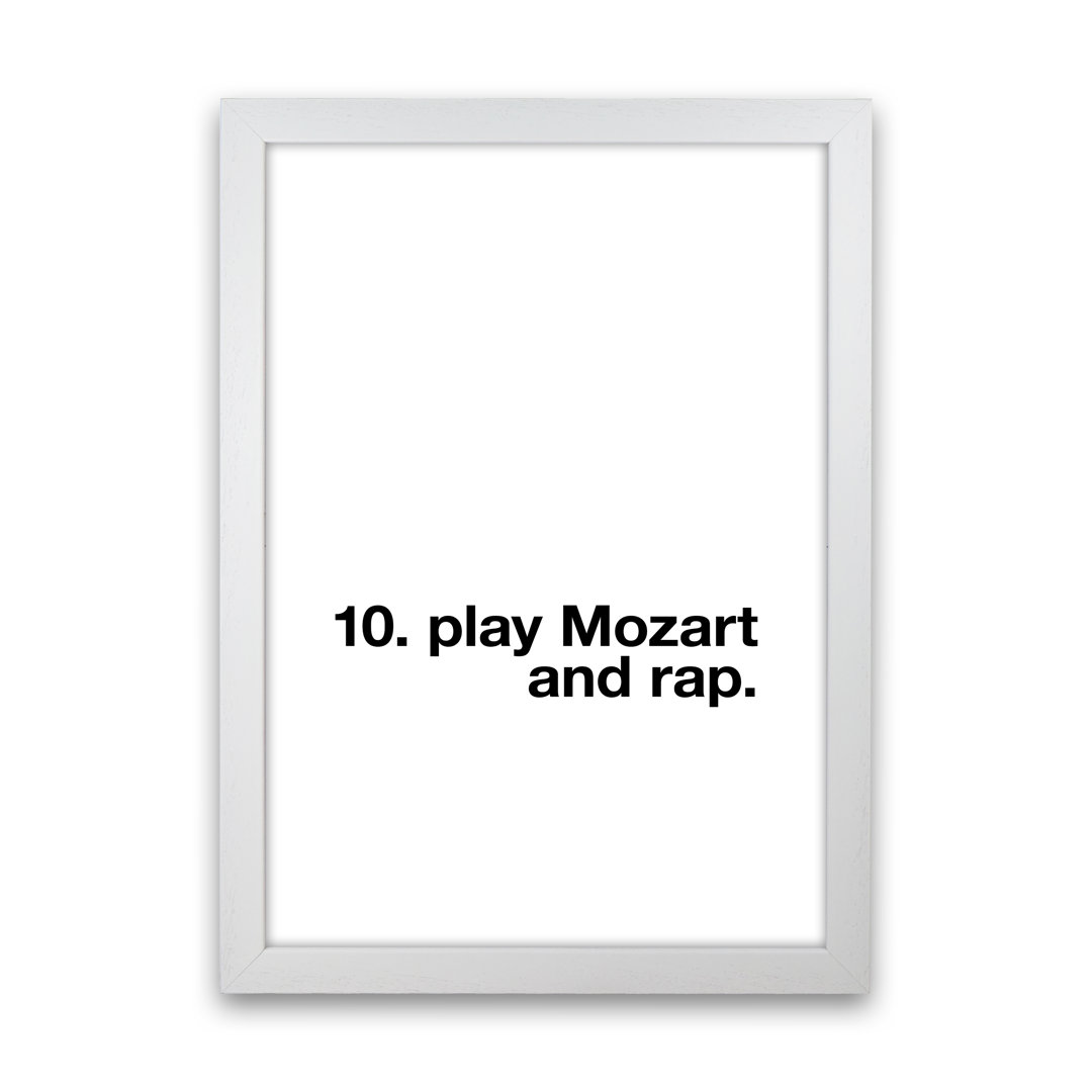 10Th Command Ment Play Mozart - Typography Print on Paper