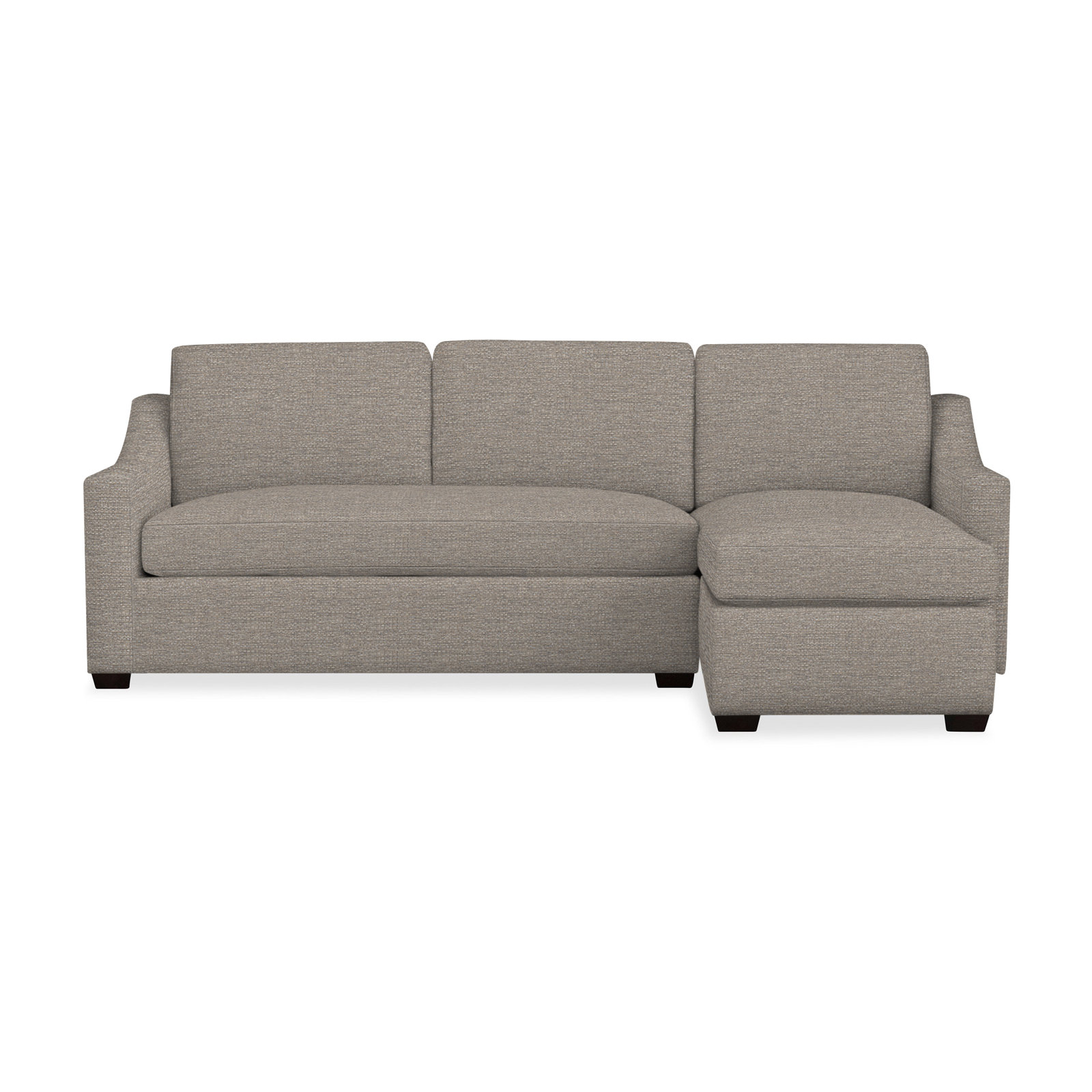 Cranbrook Upholstered Chaise L-Sectional, Right Hand Facing, Drusky Linen Sustain® Basketweave