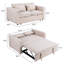 Canapé-lit en lin doux avec coussins décoratifs de 55,5 po de largeur Dewart (ensemble de 2)-106913272