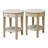 Solid Wood End Table with Storage