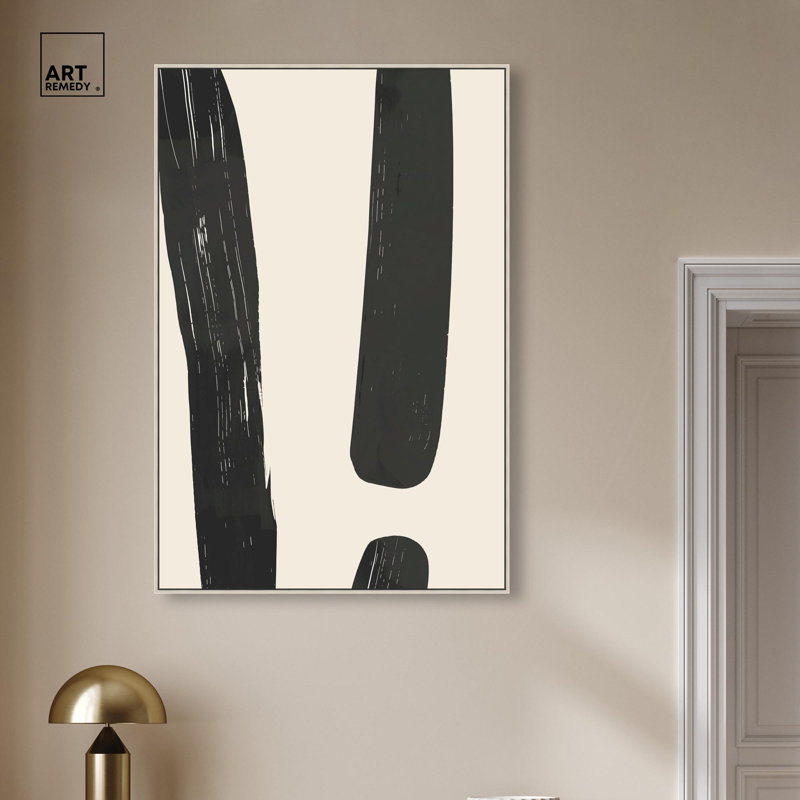Décoration murale moderne Contempogeo III , H 46 po x l 31 po, Encadrement argenté