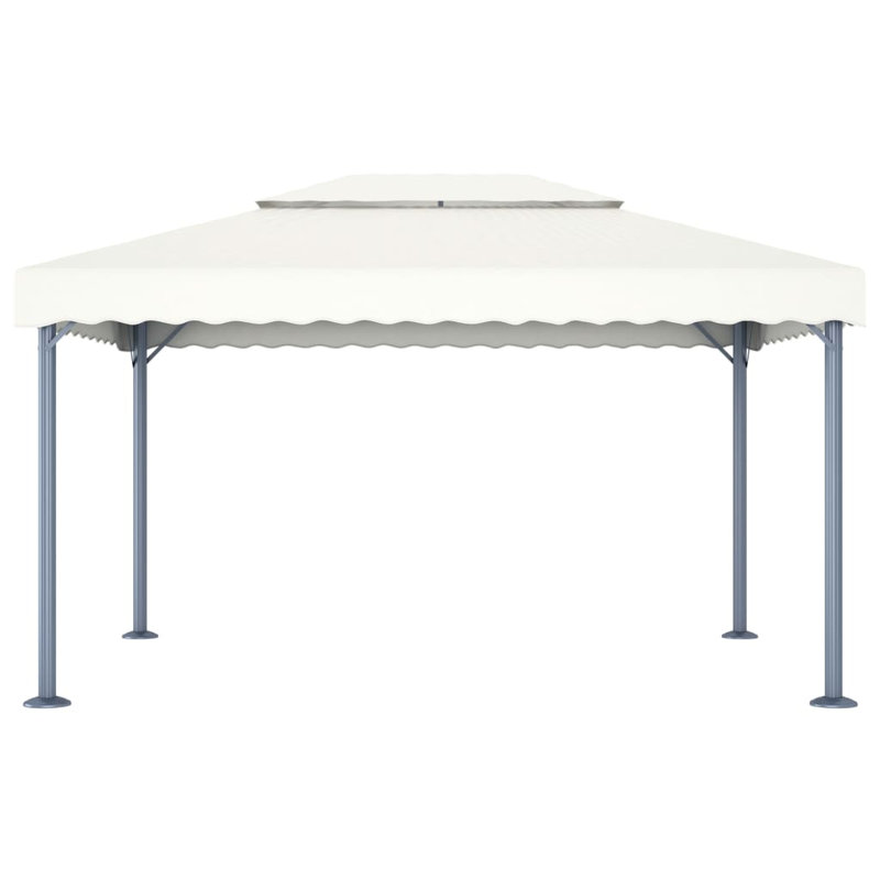 Edric 3m x 4m Steel Patio Gazebo, Cream