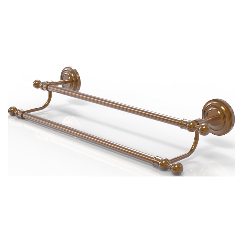 Barre à serviettes murale double leamore, Bronze brossé