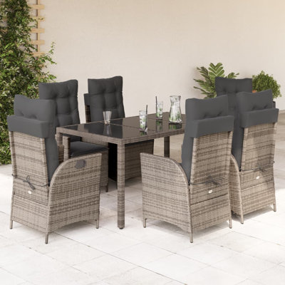  Garden Dining Set Grey
