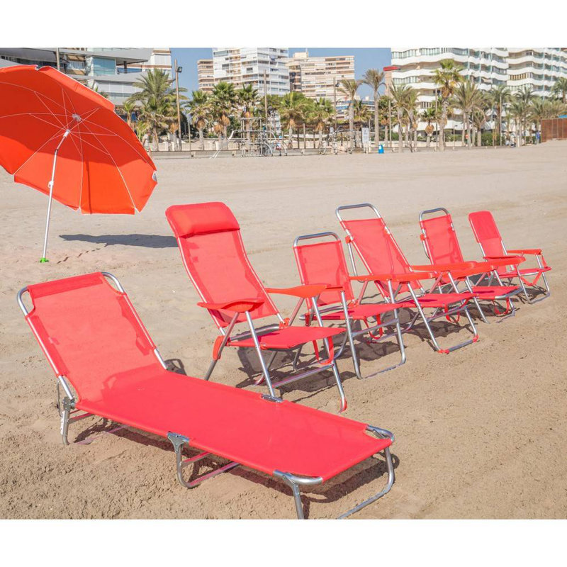 Arinola Folding Beach Chair, Coral
