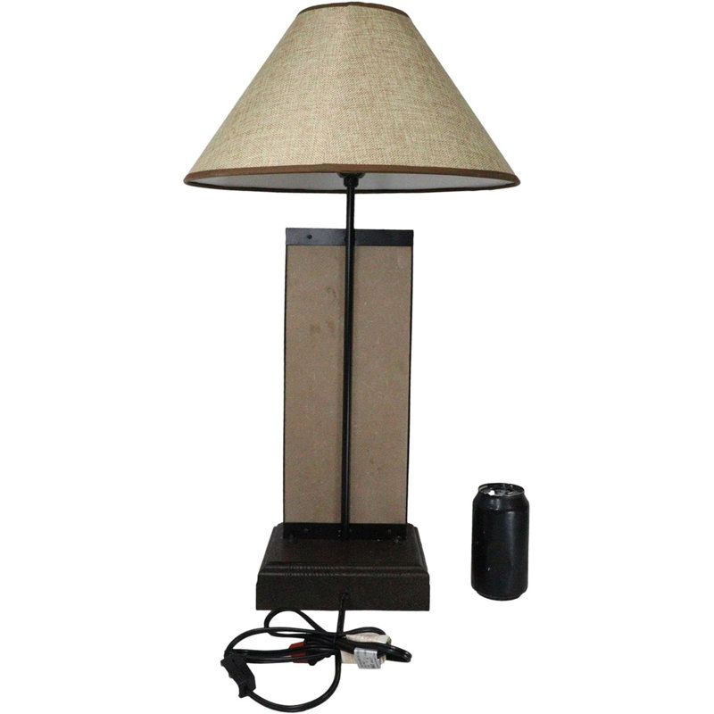 Lampe de chevet de bureau rustique en métal et étoiles à trois branches