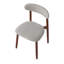 Ensemble de chaises de salle à manger rembourrées Modern 2 pièces avec dossier incurvé et structure en bois massif-400177093