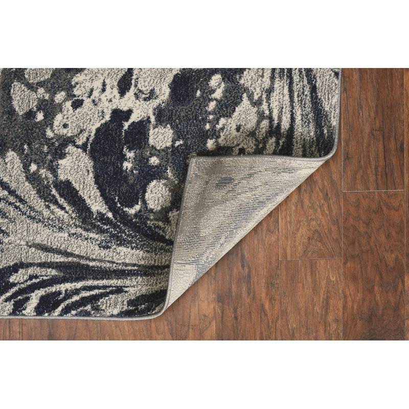 Strouth Abstract Area Rug, Rectangle 8'3" x 10'2", Gray
