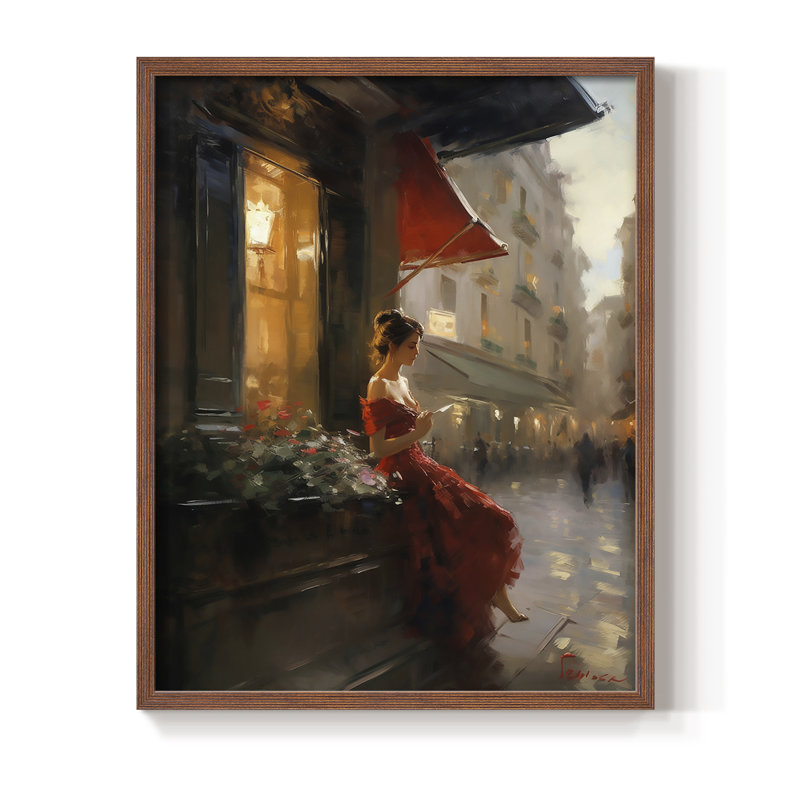 Reproduction encadrée WOMEN Series CDLX III - bois massif, H 11 po x l 9 po, Noyer