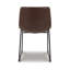 Ensemble de 2 chaises de salle à manger Tia, similicuir brun, siège baquet, métal