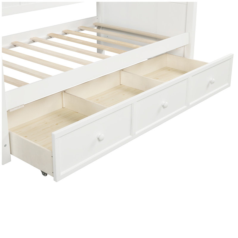 Wood Daybed with Three Drawers ,Daybed,No Box Spring Needed