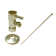 5/8" x 3/8" OD x 20" Flat Head Toilet Supply Line Kit with Square Handle 1/4-Turn Angle Stop