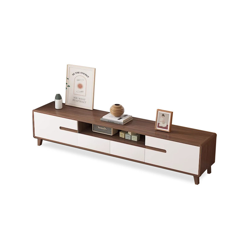 Meuble télé en noyer manufacturé, H 17,72 po x L 62,99 po x l 11,81 po