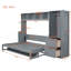 Lit escamotable Murphy avec placard et tiroirs-596820833