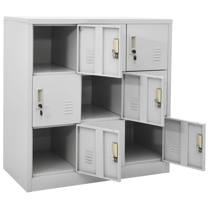 Metal 3 - Tier 90cm School Locker, Light Grey