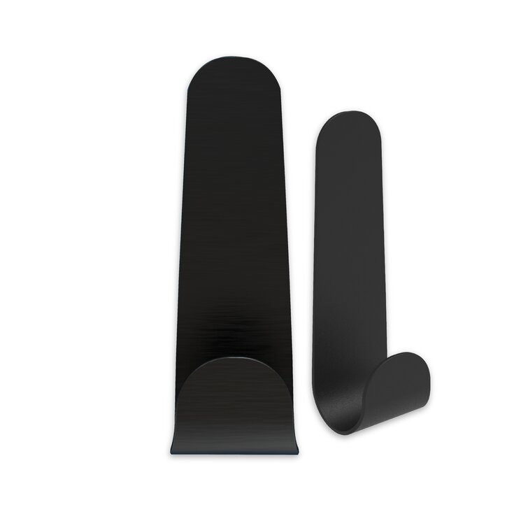 Command Matte Black Curtain Rod Hooks with Command Strips, Hang Curtain  Rods No Drilling, Holds up to 10 lbs