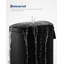 13 gal / 50 L Metal Kitchen Trash Can with Lid, Slim Rustproof Garbage Can, Large Step-on Trash Bin with Inner Bucket, Rear Handle, Soft Close Lid, Black