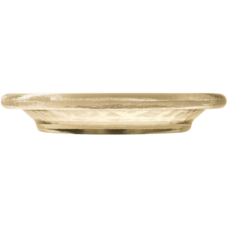 Spun Glass ARTIST EDITIONS Oval Faceted Glass Bathroom Vessel Sink, Translucent Sandalwood