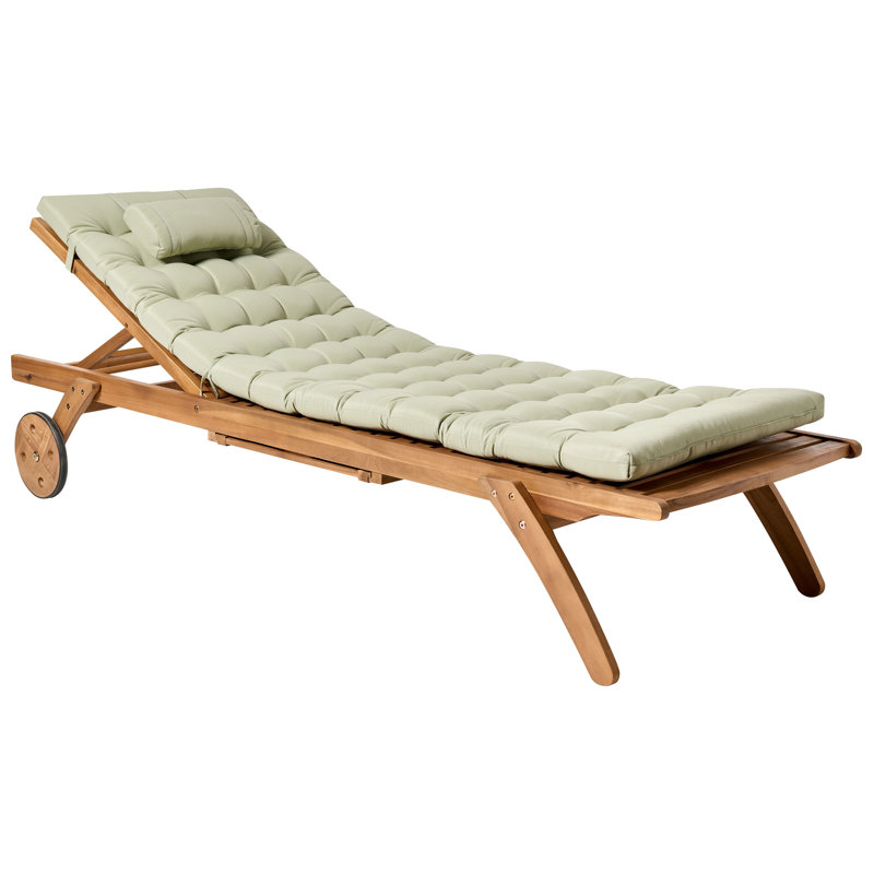Sun Lounger Pad Cushion CESANA PREMIUM, Light Green