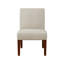 Ensemble de 2 chaises d'appoint en tissu avec table ronde en bois