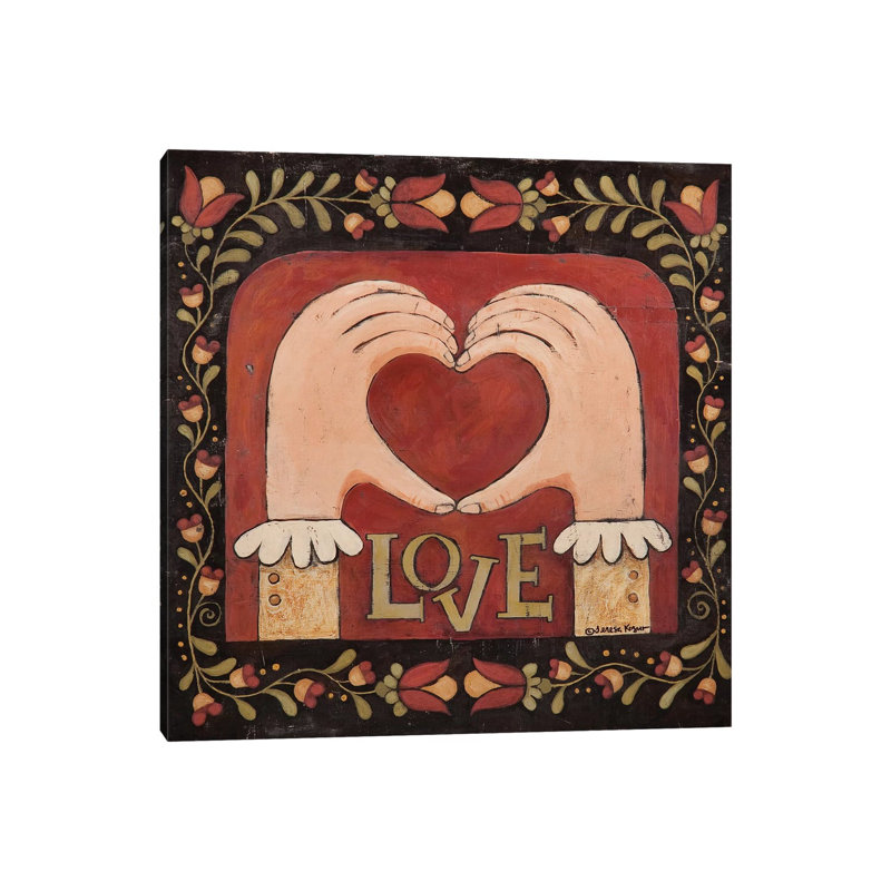 Love Hands 1 Piece Painting on Canvas, 66.04 cm H x 66.04 cm W x 1.91 cm D, Wrapped Canvas