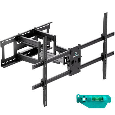 Support mural pour téléviseur 42 po Onkron Full Motion pour téléviseur de 42 à 120 pouces, support pour téléviseur robuste avec pivot et inclinaison, bras d'extension, Max Vesa 1000 x 600, grand support de télévision articulé noir
