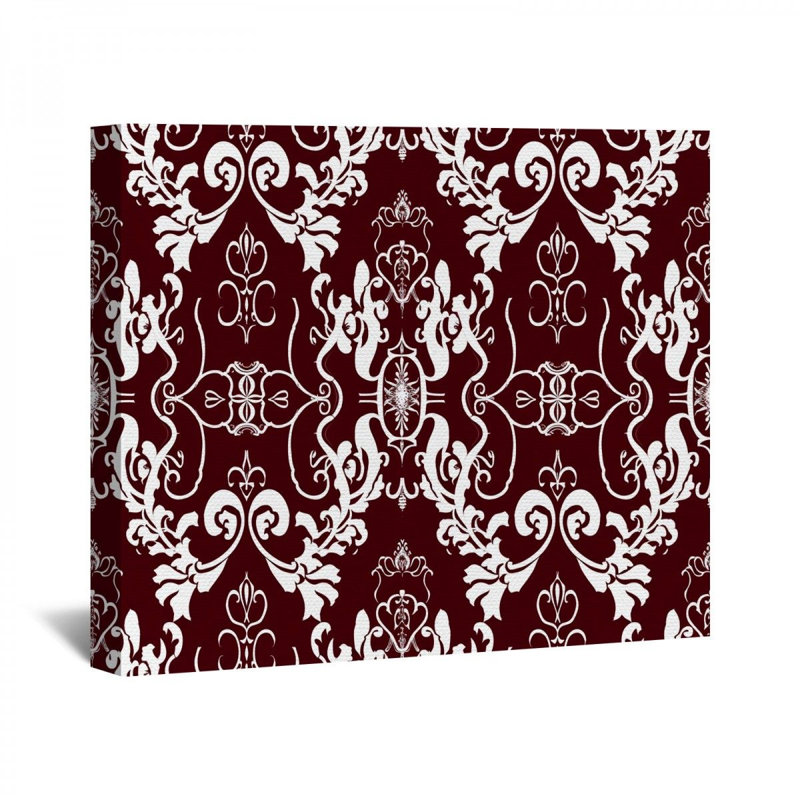 Bourgogne tourbillons, reproduction sur toile, H 11 po x l 14 po x P 3 po