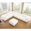 Canapé modulaire, canapé modulaire 6 places avec rangement pour le salon | Blanc | Chenille-528992444
