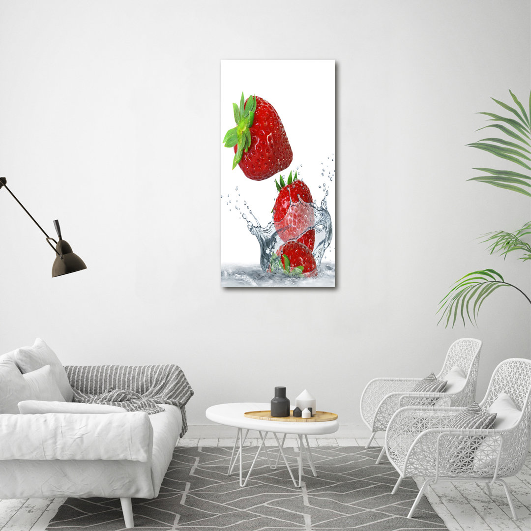 Erdbeeren - Kunstdrucke auf Leinwand - Wrapped Canvas