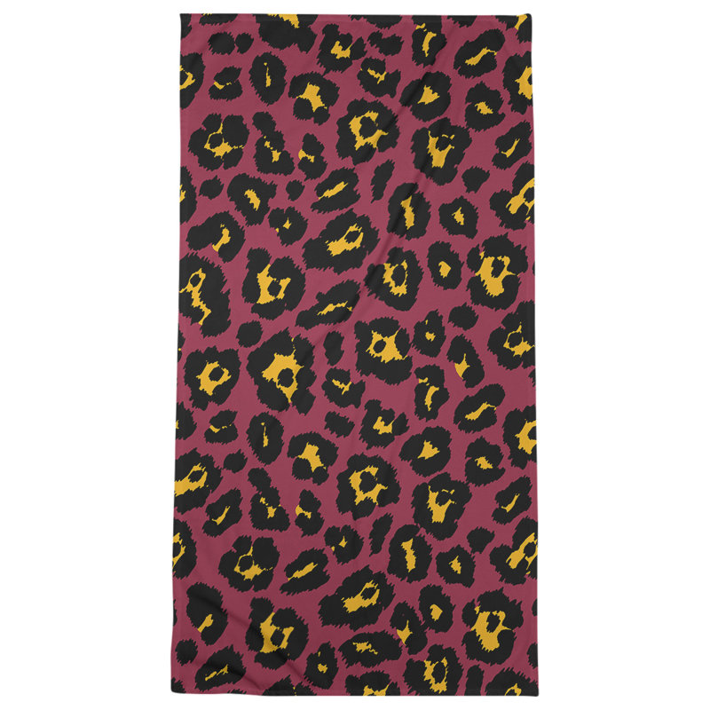 Lucida Bath Towel, Red/Yellow/Black, Polyester/Cotton Blend
