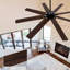 72" 8 Blade Ceiling Fan With Remote Control And Led Light